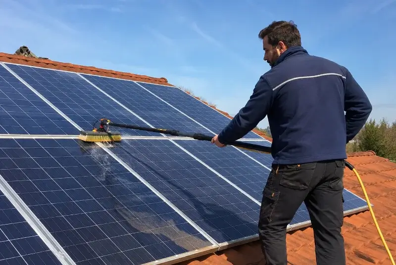 Nettoyage et entretien de panneaux solaires à Ginestas